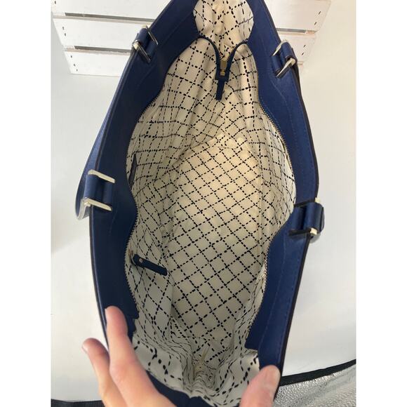 KATE SPADE NAVY BLUE SAFFIANO LEATHER WOMENS SHOULDER BAG - Picture 13 of 16